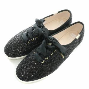 kate spade new york keds CHAMPION KS GLITTER チャンピオンKSグリッター スニーカー US7 24cm 黒 ブラック WF52882