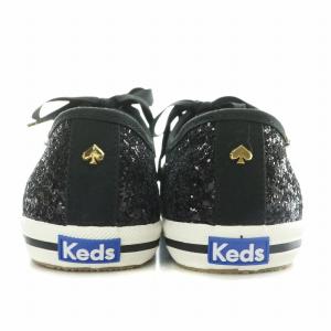 kate spade new york keds CHAMPION KS GLITTER チャンピオンKSグリッター スニーカー US7 24cm 黒 ブラック WF52882