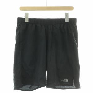 スワローテイルベントハーフパンツ ショートパンツ イージー ウエストゴム ナイロン ロゴ プリント XL 黒 ブラック NB41877