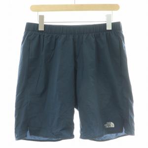 スワローテイルベントハーフパンツ ショートパンツ イージー ウエストゴム ナイロン ロゴ プリント XL 紺 ネイビー NB41877