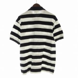 LACOSTE EXCLUSIVE EDITION Classic Fit ポロシャツ カットソー ボーダー ロゴ 刺繍