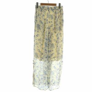 Lily Brown LilyBrown KEITA MARUYAMA 23SS イージーパンツ 総柄 花柄 スリット チャイナボタン シアー シースルー