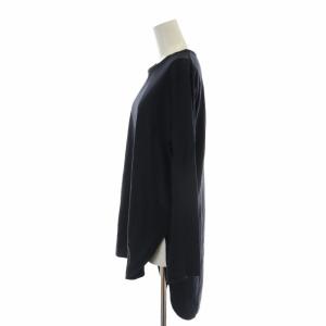ATON Tシャツ カットソー チュニック テールカット 長袖 2 M 黒 ブラック /XK