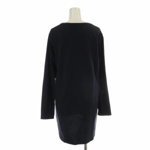ATON Tシャツ カットソー チュニック テールカット 長袖 2 M 黒 ブラック /XK