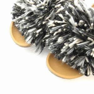 UGG australia シンディ Cindi サンダル スリッパ フリンジ 装飾 US9 26cm グレー 黒 ベージュ 1020079