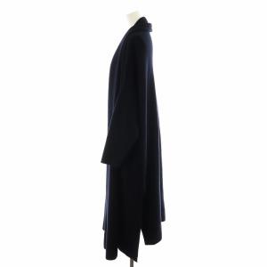 MUSE de Deuxieme Classe スムースニットガウンコート ロング丈 ウール アウター 紺 ネイビー /AN38