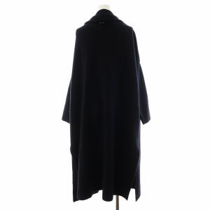 MUSE de Deuxieme Classe スムースニットガウンコート ロング丈 ウール アウター 紺 ネイビー /AN38