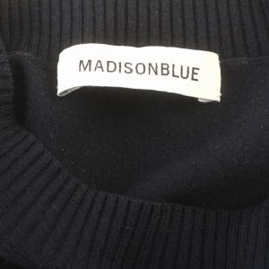 MADISONBLUE 21AW HELLO CREW L/S PO ニット カットソー ロゴ 刺繍 長袖 00 XS ネイビー 紺