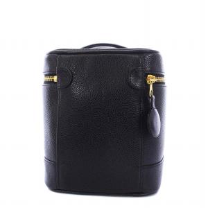 CHANEL バニティバッグ キャビアスキンココマーク ブラック 5番台