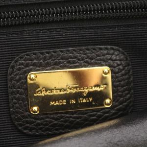 Salvatore Ferragamo トートバッグ レザー ハンドバッグ ガンチーニ 黒 ブラック