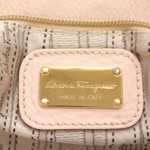 Salvatore Ferragamo トートバッグ レザー ハンドバッグ ガンチーニ ピンク
