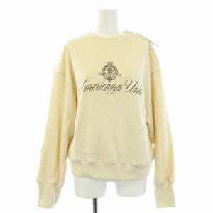 AMERICANA アダムエロペ Adam et Rope' for SALON 別注ショルダージップロゴスウェット トレーナー ロゴ プリント