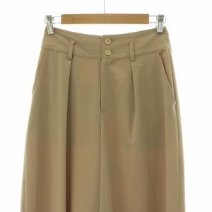 BLUE LABEL CRESTBRIDGE フレアパンツ ワイド バギー 金ボタン ジッパーフライ 38 M ベージュ
