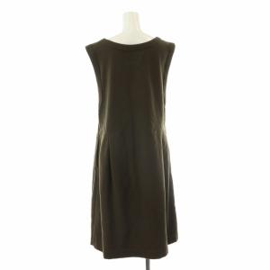 MHL. WOOLSERGE ワンピース ロング ミモレ ウール ノースリーブ 1 S カーキ 595-5256502