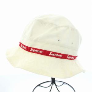 Supreme 19AW Jacquard Logo Taping Crusher Hat アイボリー