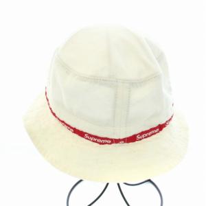 Supreme 19AW Jacquard Logo Taping Crusher Hat アイボリー