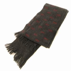 UNDERCOVER ISM マフラー ストール フリンジ 総柄 目玉イラスト ロック 黒 ブラック