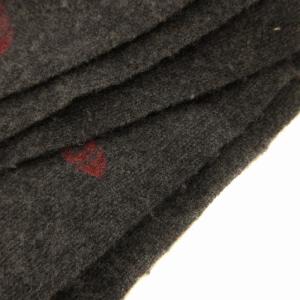 UNDERCOVER ISM マフラー ストール フリンジ 総柄 目玉イラスト ロック 黒 ブラック