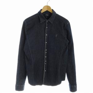 ARMANI JEANS デニムジャケット ジーンズ ロゴ M 紺 ネイビー