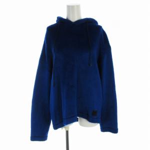 パーカー シャギー フーディー プルオーバー M 青 ブルー
