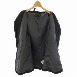 EMPORIO ARMANI ナイロンジャケット フード 2WAY ロゴ M 黒 ブラック グレー