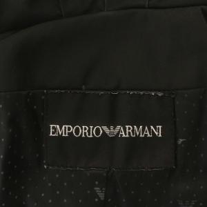 EMPORIO ARMANI ダウンコート フリル ロング フード コート 36 S 黒 ブラック