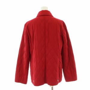 BURBERRY LONDON キルティングジャケット 中綿 裏地ノバチェック サイドベンツ 38 M 赤 レッド