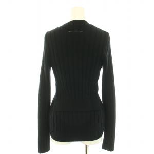 MM6 Maison Margiela マルタンマルジェラ 16AW ニット セーター クルーネック 長袖 バックカットアウトリブ ウール M 黒 ブラック