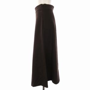 Max Mara フレアスカート ひざ丈 ウール 40 S?M 茶 ブラウン