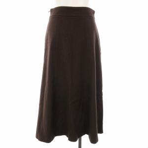 Max Mara フレアスカート ひざ丈 ウール 40 S?M 茶 ブラウン