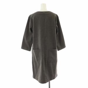MHL. ワンピース ロング ミモレ フレア 七分袖 2 M グレー