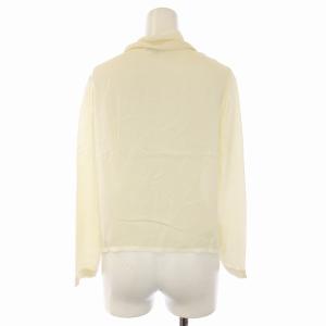 LANVIN COLLECTION シャツ ブラウス シルク フリル 七分袖 38 M アイボリー