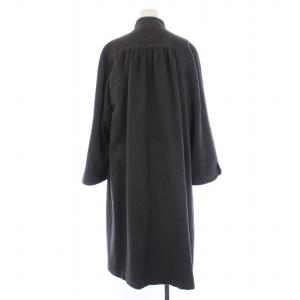 HERNO スタンドカラーコート ロング 裏地総柄 ウール グレー