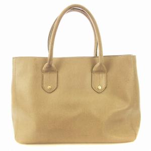 FURLA ハンドバッグ スクエア型 レザー ロゴ 鞄 グレージュ /MM
