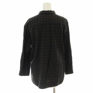 MHL. シャツ ブラウス チェック 総柄 長袖 2 M カーキ