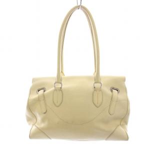 RALPH LAUREN ハンドバッグ ショルダーバッグ レザー イエローベージュ クリーム色