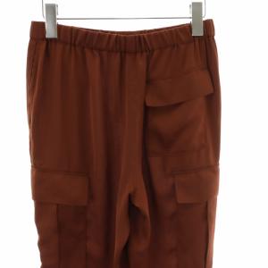 Theory 21SS SATIN GGT UTL CARGO イージーパンツ カーゴ テーパード P XS S 茶 ブラウン 1106410