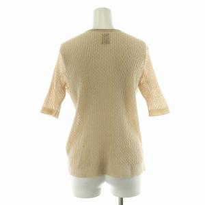 BATONER ニット カットソー シアー 薄手 ストレッチ 半袖 シースルー 1 S ベージュ /NQ