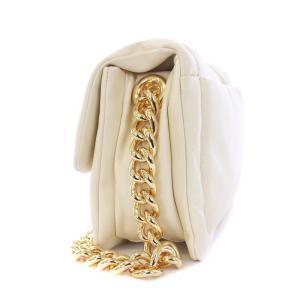 MARC JACOBS THE CUSHION BAG ワンショルダーバッグ ゴールドチェーン レザー アイボリー