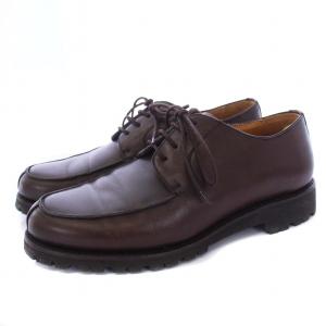 オックスフォードシューズ Uチップ レースアップ レザー ビブラムソール 6 25.5cm 茶 ブラウン