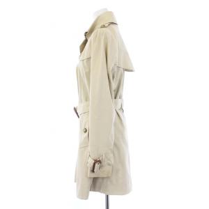 BURBERRY LONDON トレンチコート アウター ミドル ダブル 裏地ノバチェック SLIMFIT UK8 M ベージュ