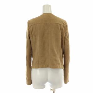 GRACE CONTINENTAL スエード ジャケット ゴートレザー ドレープ 背抜き 36 S キャメル