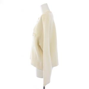 23区 24AW ミニブークレニット カーディガン 40 ホワイト KRWOCA0357