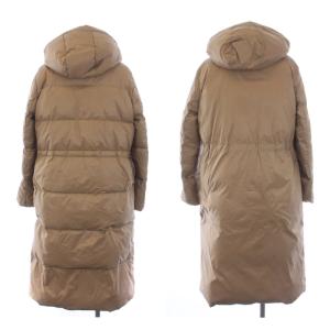 Theory 20AW リバーシブル ダウンコート ロング フード ジップアップ P S 茶 ブラウン 01-0309100