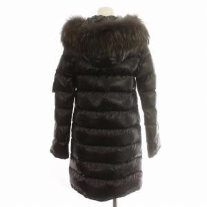 DUVETICA ダウンコート ロング フード ファー コート 38 M 黒 ブラック