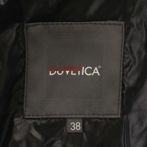 DUVETICA ダウンコート ロング フード ファー コート 38 M 黒 ブラック