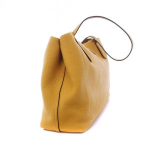 Longchamp ロゾ トートバッグ ハンドバッグ レザー 黄色 マスタード