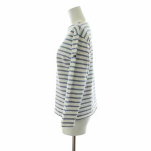 SAINT JAMES バスクシャツ Tシャツ カットソー 七分袖 ボーダー プルオーバー XS 白 ホワイト 青 ブルー /NQ