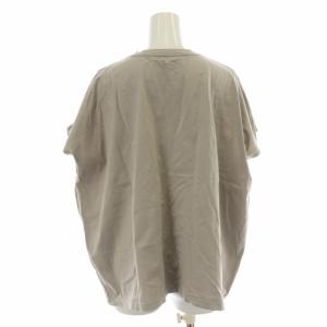 zucca Tシャツ カットソー ロゴ プリント ドルマンスリーブ 半袖 M グレージュ /XK