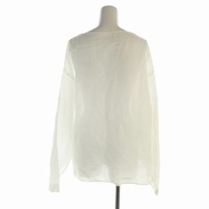 URBAN RESEARCH DOORS 24SS リネンクルーネックプルオーバー カットソー 長袖 M 白 ホワイト DR4523A108 /EE